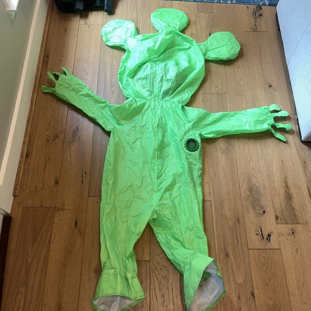 Green Alien Inflatable Blow Up Costume Kid size 48